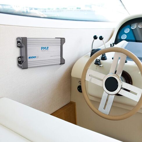 Pyle 2-Channel Marine Amplifier Receiver - Waterproof and Weatherproof Audio Subwoofer for Boat Stereo & 6.5 Inch Dual Marine Speakers - 2 Way Waterproof and Weather Resistant Outdoor Audio Stereo in Saudi Arabia
