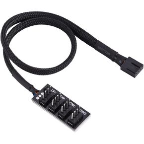 Bewinner 4-Pin PWM Fan Hub، 4-pin Male لوحدة المعالجة المركزية CPU Fans Hub، الكمبيوتر CPU/Case Fan Power Multi Splitter Connector Cable for 12V Computer 3-pin 4-pin Fans in Kuwait
