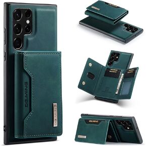 حافظة ZCDAYE لهاتف Samsung Galaxy S23 Ultra مع حامل، حافظة محفظة جلدية قابلة للفصل 2-1 مع فتحات لحامل البطاقات وغطاء هاتف واقٍ للرجال لهاتف Samsung S23 Ultra (6.8 بوصة) - أسود in Kuwait