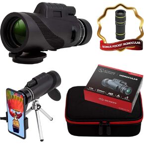 مُطور أحادي النظار من تأثير قوي، نطاق مضغوط أحادي النظر، تلسكوب عالي الطاقة، أحادي العين للبالغين تلسكوب عدسة تكبير 12 × عالي الوضوح مع عدسة متعددة الطبقات in Kuwait