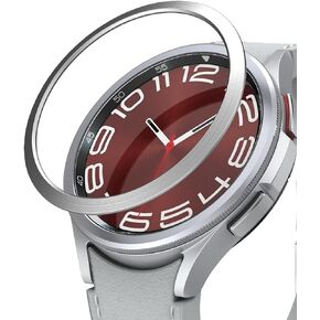 تصميم Ringke Bezel [إطار أنيق من الفولاذ المقاوم للصدأ] متوافق مع حافظة كلاسيكية لهاتف Samsung Galaxy Watch 6 (43 مم)، غطاء لاصق خفيف الوزن مضاد للخدش - 43-02 (ST) أسود