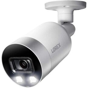 كاميرا Lorex E891AB داخلية/خارجية 4K فائقة الدقة ذكية للردع IP للأمان، رؤية ليلية بالأشعة تحت الحمراء بطول 150 قدم، رؤية ليلية ملونة، صوت، كاميرا فقط بدون كابل (متجدد) in Saudi Arabia