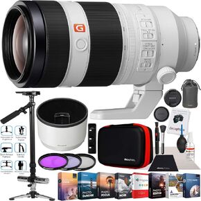 Sony FE 100-400mm F4.5-5.6 GM OSS Lens G Master Series Full Frame Super Telephoto Zoom SEL100400GM Filmmaker's Bundle w/Vivitar 59" Stabilizer Telescopic Tripod + Filter Kit + Software & Accessories in Kuwait