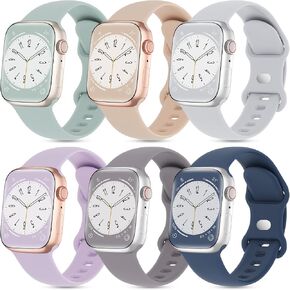 6 Pack Silicone Sport Bands Compatible with Apple Watch Band Women Men in Kuwait