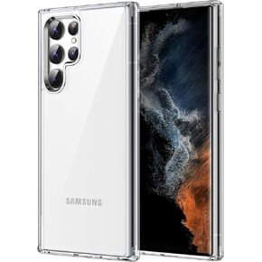 JETech Case for Samsung Galaxy S22 Ultra 5G 6.8-Inch, Non-Yellowing Shockproof Bumper Protective Phone Cover, Anti-Scratch Hard PC Back (Clear) in Kuwait