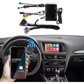 مجموعة التحديثية التلقائية Carplay Android Auto من Road Top لسيارة Audi A4 A5 S4 S5 RS4 RS5 Q5 2008-2015 مع تحديث شاشة المصنع 3GMMI، ودعم Mirrorlink، Siri، التحكم الأصلي، الكاميرا in Saudi Arabia