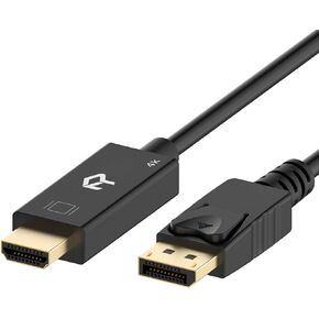 Rankie DisplayPort (DP) to HDMI Cable, 4K Resolution Ready, 10 Feet, Black