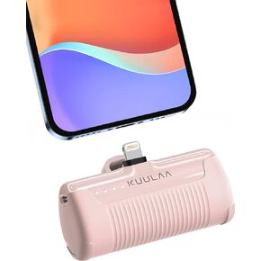 Kuulaa Portable Phone Charger Portable Charger iPhone 4500mAh Mini Power Bank for iPhone Cute Battery Pack Backup Charger Travel Compatible with iPhone 14/13/12/11/XS/XR/Airpods (Pink)
