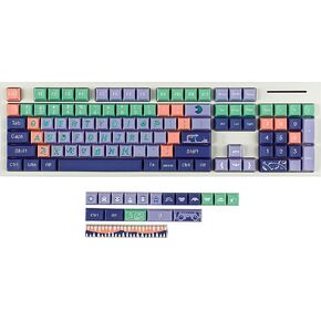 YMDK PBT Keycaps ZDA Similar to XDA Japanese Keycap Dye Sub for MX Keyboard 104 87 GK61 96 84 GK64 68 Key caps (123 Gundam)