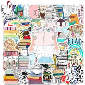 50 قطعة من ملصقات القراءة، ملحقات ملصقات المكتبة للملصقات المقاومة للماء للمراهقين، ملصقات الفينيل العصرية لأجهزة الكمبيوتر المحمولة الخاصة بزجاجات المياه in Kuwait