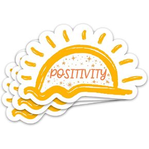 ZURRAM 3PCS Positivity Motivational Positive 3" Sticker, Vinyl Waterproof Inspirational and Encouraging Sticker Decal for Laptop Water Bottle Notebook 3 Inches in Kuwait
