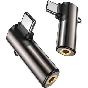 Fidioto USB Type C to 3.5mm Headphone Jack Adapter, 2Pcs USB C to 3.5mm Audio Adapter Compatible with iPhone 15 Plus/15 Pro Max, Samsung Galaxy S23 S22 S21 S20 Ultra, Pixel, iPad Pro, MacBook