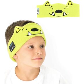 CozyPhones Kids Wireless Headphones Volume Limited with Thin Speakers & Super Soft Fleece Headband - Perfect Toddlers & Children's Earphones for Home, School & Travel - Monster in Kuwait