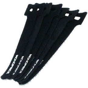 Monoprice Hook and Loop Fastening Cable Ties - 6 Inch, 50 Piece Bulk Pack, With Eye Hole For Hanging, Black in Saudi Arabia