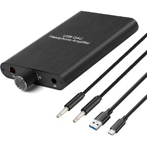 Dacimora عالي الدقة 16-300 أوم مضخم سماعة الرأس مضخم صوت ستيريو مع 8 مستويات لضبط التبديل يدعم مدخل USB-C/3.5 مم، مخرج سماعة الرأس 3.5/4.4 مم in Kuwait