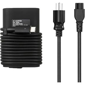45W USB C Laptop Charger Type C AC Power Adapter for Dell XPS 13 9365 9370 9380, Latitude 7275 7370 5175 5285 5520 5290, Nintendo Switch etc. (Include Power Cord)
