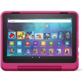 حافظة أمازون صديقة للأطفال للكمبيوتر اللوحي Fire HD 8 (متوافقة فقط مع أجهزة الكمبيوتر اللوحية من الجيل الثاني عشر، إصدار 2022)، Hello Teal