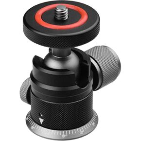 ZweiFuch Mini Ball Head,Tripod Head Camera with 1/4" Hot Shoe Mount Adapter 360° Pan Camera Ball Adapter for Monopod, DSLR, Phone, Gopro, Max Load 6.6lbs/3kg in Saudi Arabia