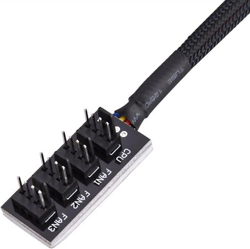 Bewinner 4-Pin PWM Fan Hub، 4-pin Male لوحدة المعالجة المركزية CPU Fans Hub، الكمبيوتر CPU/Case Fan Power Multi Splitter Connector Cable for 12V Computer 3-pin 4-pin Fans in Kuwait