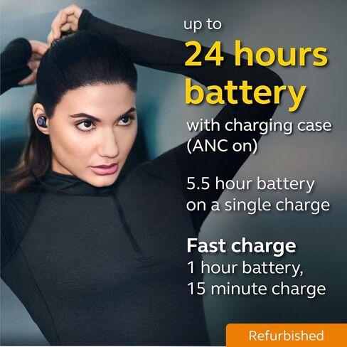 Jabra Elite Active 75t Navy Voice Assistant Enabled True Wireless Sports Earbuds with Charging Case (Renewed) in Saudi Arabia
