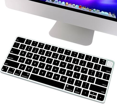 YongMai غطاء لوحة المفاتيح السيليكون لعام 2021 موديل جديد A2449 iMac Magic Keyboard مع معرف اللمس مع لوحة مفاتيح رقمية، غطاء لوحة مفاتيح Apple iMac Magic مقاوم للغبار وقابل للغسل وأغطية لوحة مفاتيح Apple Magic (أخضر) in Kuwait
