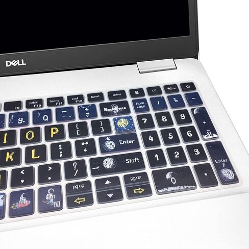 WSLUCKO Keyboard Cover Skin for 2021 2020 2019 Dell Inspiron 15 5501 5502 5505 5508 5584 5590 5593 5598 15.6" / Inspiron 15 7000 7590 7591 7501 7506 7706 7790 / Vostro 7590 5590 7500 ,Space Man in Kuwait
