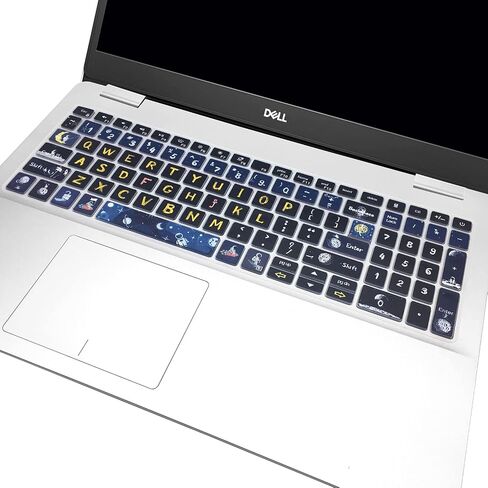 WSLUCKO Keyboard Cover Skin for 2021 2020 2019 Dell Inspiron 15 5501 5502 5505 5508 5584 5590 5593 5598 15.6" / Inspiron 15 7000 7590 7591 7501 7506 7706 7790 / Vostro 7590 5590 7500 ,Space Man in Kuwait