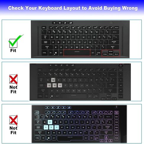 Keyboard Cover for 2023 2022 ASUS ROG Zephyrus G14 GA402/Zephyrus M16 GU604 GU603/Zephyrus G15 GA503/Zephyrus G16 GU603, TUF 15 TUF516PE & TUF F15 in Saudi Arabia