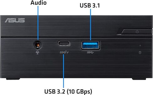 كمبيوتر مكتبي Asus Mini PN51 USFF، وحدة المعالجة المركزية Ryzen R5 5500U، ذاكرة الوصول العشوائي 32 جيجابايت، 1 تيرابايت NVMe، 4K 3-Monitor Support DisplayPort، HDMI، USB Type-C، WiFi 6، Bluetooth 5.2، Windows 11 Professional، أسود in Kuwait