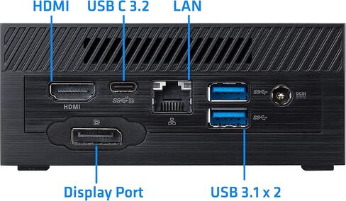 كمبيوتر مكتبي Asus Mini PN51 USFF، وحدة المعالجة المركزية Ryzen R5 5500U، ذاكرة الوصول العشوائي 32 جيجابايت، 1 تيرابايت NVMe، 4K 3-Monitor Support DisplayPort، HDMI، USB Type-C، WiFi 6، Bluetooth 5.2، Windows 11 Professional، أسود in Kuwait