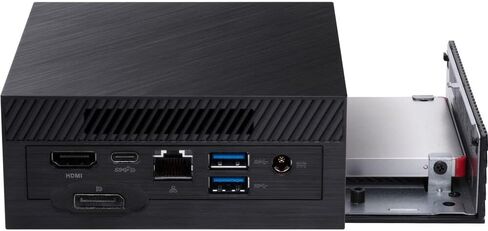 كمبيوتر مكتبي Asus Mini PN51 USFF، وحدة المعالجة المركزية Ryzen R5 5500U، ذاكرة الوصول العشوائي 32 جيجابايت، 1 تيرابايت NVMe، 4K 3-Monitor Support DisplayPort، HDMI، USB Type-C، WiFi 6، Bluetooth 5.2، Windows 11 Professional، أسود in Kuwait