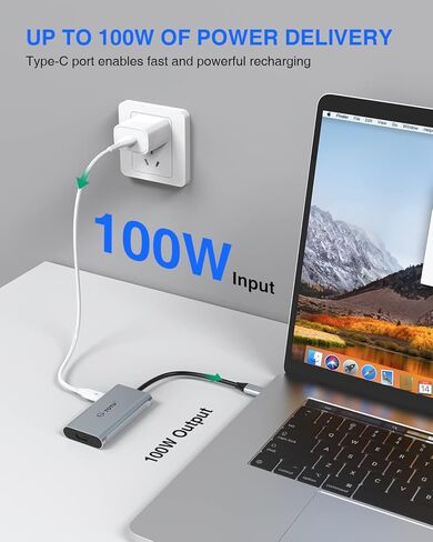 Docking Station, USB C Hub, TOTU 4 in 1 USB C to Dual HDMI Adapter with 4K HDMI Ports, 100W Power Delivery Port, USB 3.0 5Gbps Data Port for MacBook Air, MacBook Pro, Dell, Chromebook and More in Kuwait