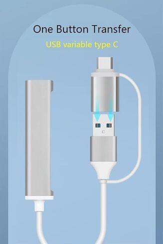 USB C إلى USB Hub 4 منافذ، Siawclub USB 3.0 Hub مع محول من النوع C إلى USB، Thunderbolt 3 إلى USB Hub متوافق مع Thunderbolt 4 MacBook Pro، Pad Pro، Mac، Surface، فضي in Kuwait