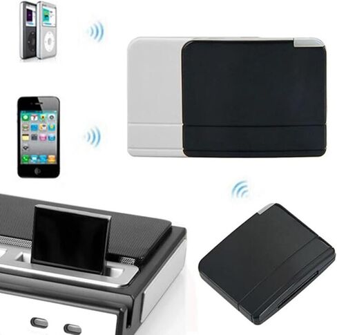30 Pin Bluetooth Receiver Adapter for iPod iPhone iPad Speaker Dock Bluetooth A2DP Music Audio Receiver 30 Pin Compatible Bose iPod SoundDock (White) in Kuwait