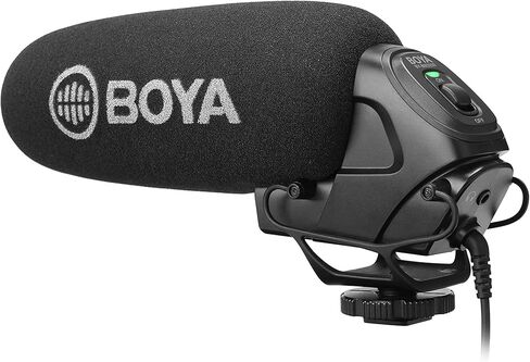 Boya BY-BM3030 ميكروفون على الكاميرا لكاميرات DSLR وكاميرات الفيديو بدون مرآة، أسود in Kuwait