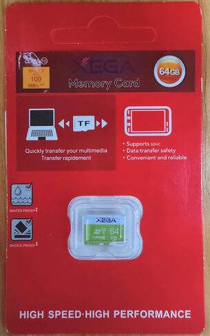 بطاقة SD سعة 64 جيجابايت من Xega، وبطاقة TF لتخزين كاميرا الأمان XEGA in Kuwait