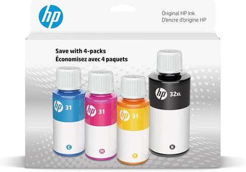 HP31 CMY/32XL Blk Bottled Ink Crtg 4-Pk,Black in Kuwait