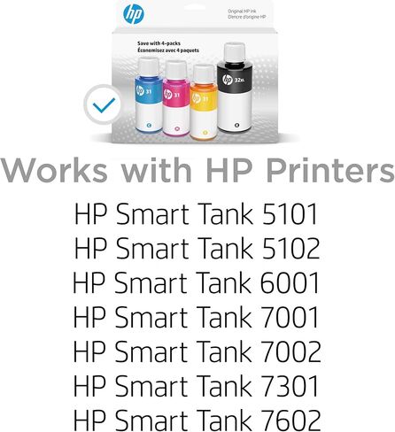 HP31 CMY/32XL Blk Bottled Ink Crtg 4-Pk,Black in Kuwait