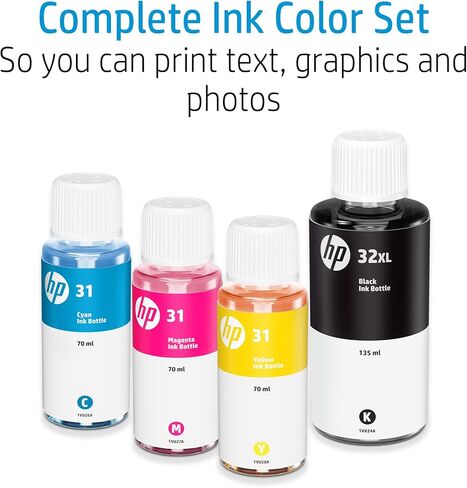 HP31 CMY/32XL Blk Bottled Ink Crtg 4-Pk,Black in Kuwait