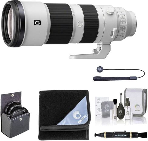 عدسة Sony FE 200-600 مم f/5.6-6.3 G OSS لهاتف Sony E، حزمة مع مجموعة مرشح ProOptic 95 مم، غلاف العدسة، منظف العدسات، مجموعة التنظيف، حبل غطاء العدسة العالمي in Saudi Arabia