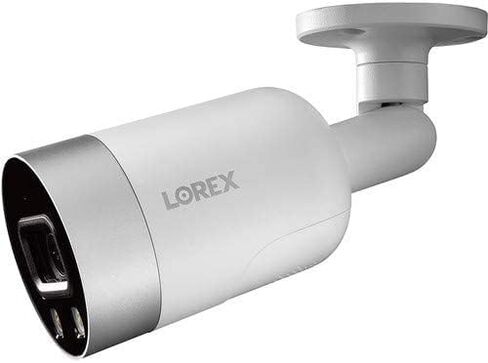 كاميرا Lorex E891AB داخلية/خارجية 4K فائقة الدقة ذكية للردع IP للأمان، رؤية ليلية بالأشعة تحت الحمراء بطول 150 قدم، رؤية ليلية ملونة، صوت، كاميرا فقط بدون كابل (متجدد) in Saudi Arabia