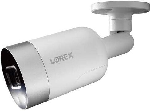 كاميرا Lorex E891AB داخلية/خارجية 4K فائقة الدقة ذكية للردع IP للأمان، رؤية ليلية بالأشعة تحت الحمراء بطول 150 قدم، رؤية ليلية ملونة، صوت، كاميرا فقط بدون كابل (متجدد) in Saudi Arabia