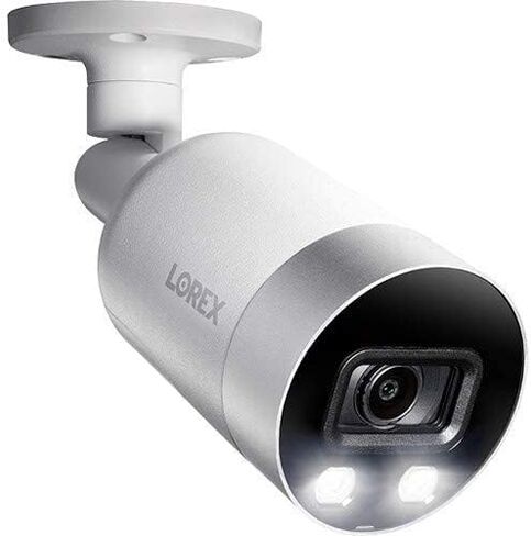 كاميرا Lorex E891AB داخلية/خارجية 4K فائقة الدقة ذكية للردع IP للأمان، رؤية ليلية بالأشعة تحت الحمراء بطول 150 قدم، رؤية ليلية ملونة، صوت، كاميرا فقط بدون كابل (متجدد) in Saudi Arabia