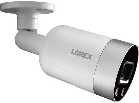 كاميرا Lorex E891AB داخلية/خارجية 4K فائقة الدقة ذكية للردع IP للأمان، رؤية ليلية بالأشعة تحت الحمراء بطول 150 قدم، رؤية ليلية ملونة، صوت، كاميرا فقط بدون كابل (متجدد) in Saudi Arabia