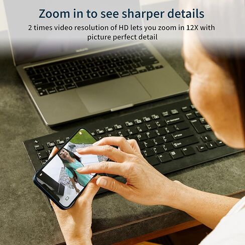 كاميرا كشاف Arlo Pro 5S 2K - 3 عبوات - كاميرات أمان لاسلكية في الهواء الطلق، شبكة Wi-Fi مزدوجة النطاق، رؤية ليلية ملونة، صوت ثنائي الاتجاه، كاميرات أمان منزلية، تحسين المنزل، أسود - VMC4360B in Kuwait