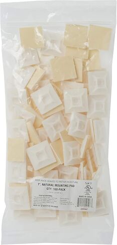 1-in Mounting Pad, 100-Pack Black, Speciality Cable Tie in Saudi Arabia