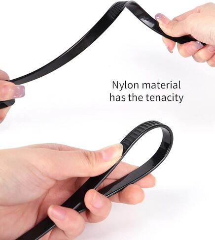 اصفاد مرنة من 10 قطع من اصفاد الشرطة لقوات انفاذ القانون، اساور يد متينة لتنظيم الحديقة مع اربطة كيبلات سوداء مقاومة للاشعة فوق البنفسجية والحرارة in Kuwait