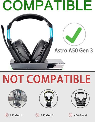 A50 Gen 3 Mod Kit - defean Replacement Earpads and Headband Compatible with Astro A50 Gen 3 Headset,Ear Cushions, Upgrade High-Density Noise Cancelling Foam, Added Thickness (Black Velour) in Saudi Arabia