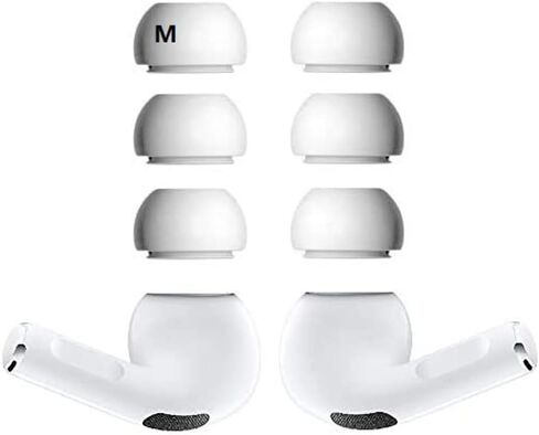 JNSA Premium Memory Foam Tips Compatible with AirPods Pro 2nd gen. and 1st gen, No Silicone Eartips Pain. Anti-Slip Eartips, Fit in The Charging Case, 4 Pairs (XS/S/M/L, Foam Black) in Saudi Arabia