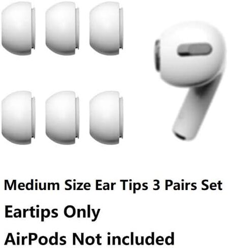 JNSA Premium Memory Foam Tips Compatible with AirPods Pro 2nd gen. and 1st gen, No Silicone Eartips Pain. Anti-Slip Eartips, Fit in The Charging Case, 4 Pairs (XS/S/M/L, Foam Black) in Saudi Arabia